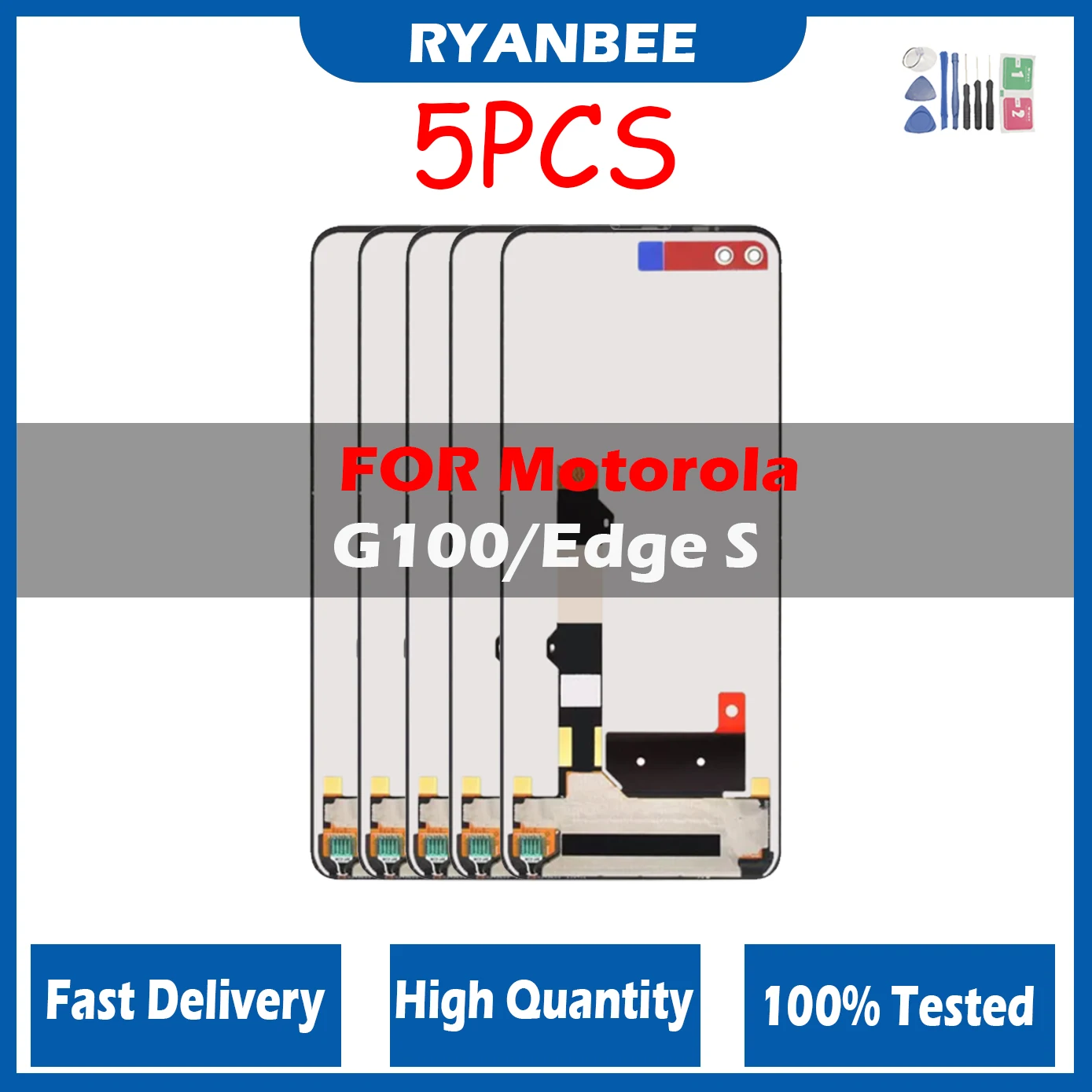 

5Pcs/Lot 6.7" LCD Display For Motorola Moto G100 LCD XT2125 XT2125-4 Display Touch Screen Digitizer Assembly For Moto Edge S LCD