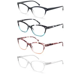 MODFANS Reading Glasses For Women Small Face Readers Classic Frame Stylish Eyeglasses with Spring Hinge Presbyopic Glasses