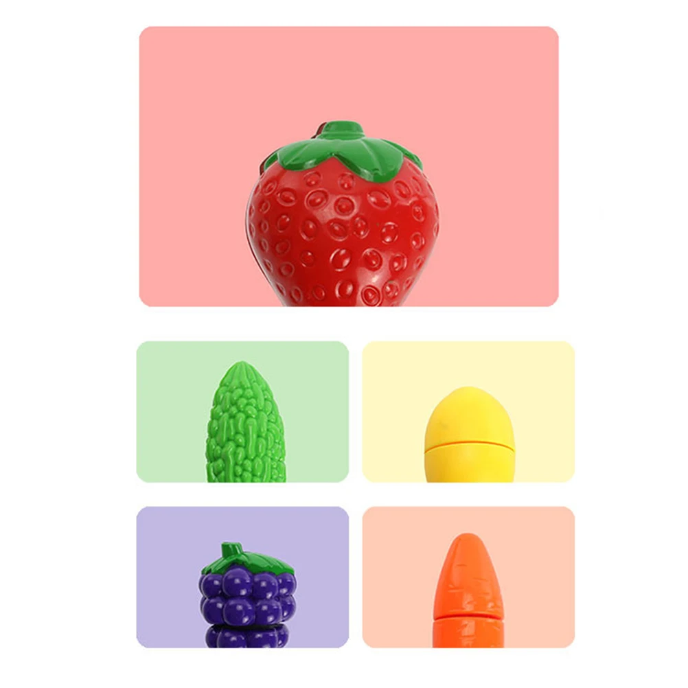 

16pcs Chidren Funny Toys Cut Vegetables and Fruits Toys Set Playing House Kitchen Combination Vegetables Toy Set