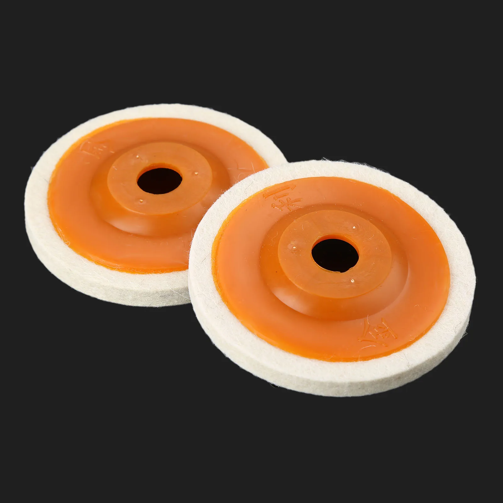 2 Buah Bantalan Roda Poles Wol 4 Inci 100Mm Bantalan Pengkilapan Roda Penggiling Sudut Cakram Pemoles Bulu untuk Keramik Kaca Marmer Logam