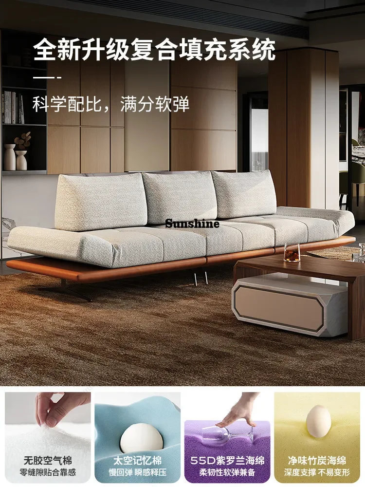 

Italian minimalist multi-functional cotton and linen large flat-floor villa living room French retro fabric sofaY