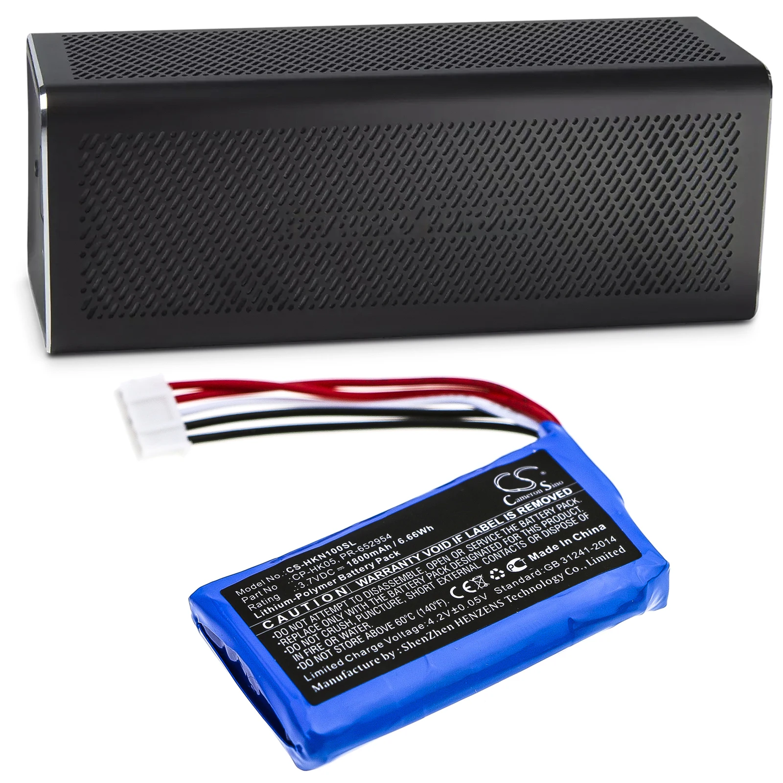 Cameron Sino 1800mAh Speaker Battery CP-HK05, PR-652954 for Harman/Kardon One