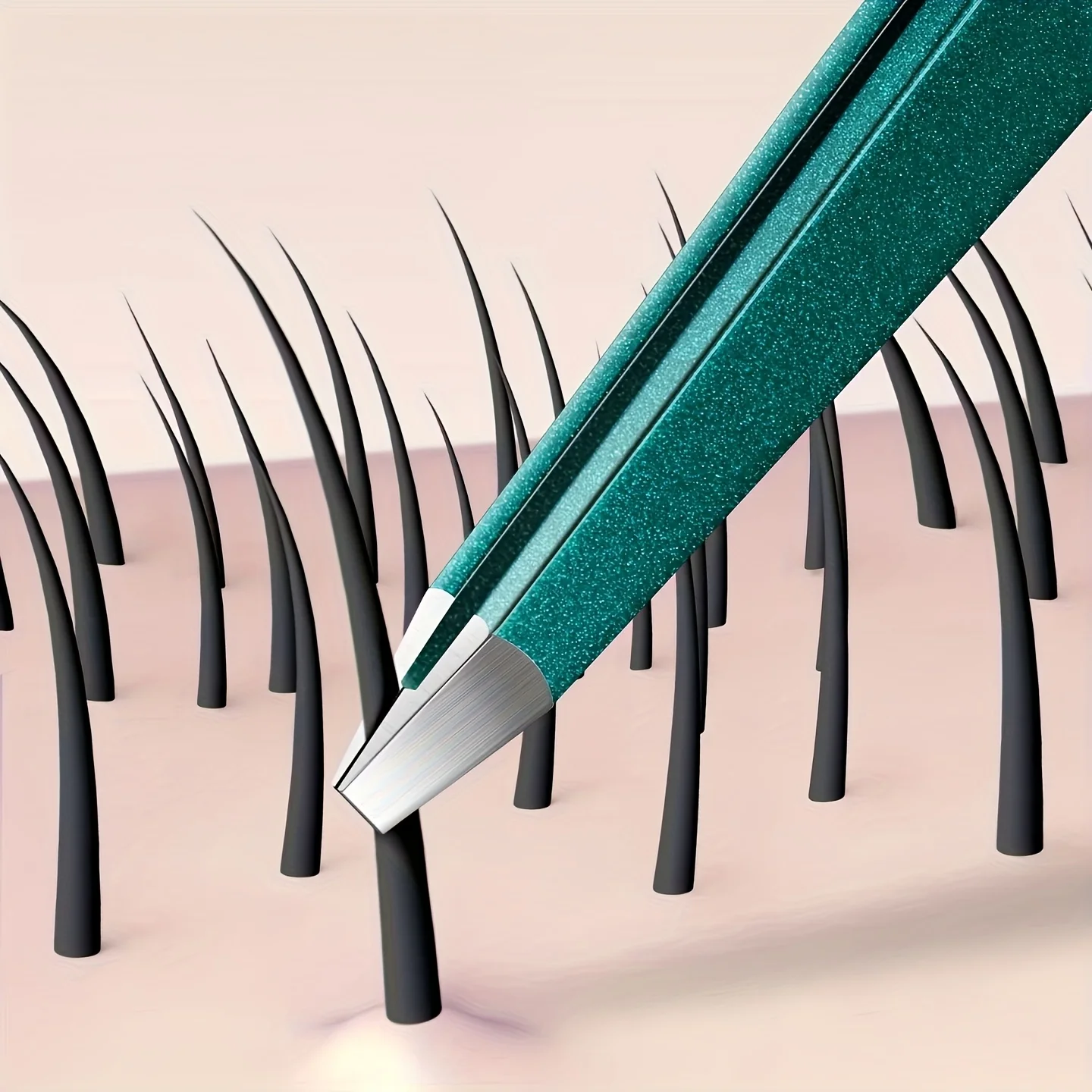 Professional Stainless Steel Eyebrow Tweezers Heavy-Duty Precision Grooming Tool with Sharp Tips for Eyebrows Beard Facial Hair