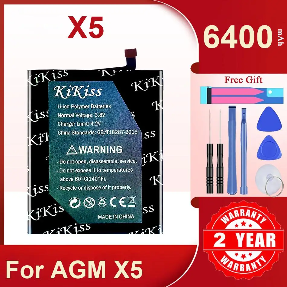 

6400Mah Kikiss Battery X5 For AGM Mobile Phone