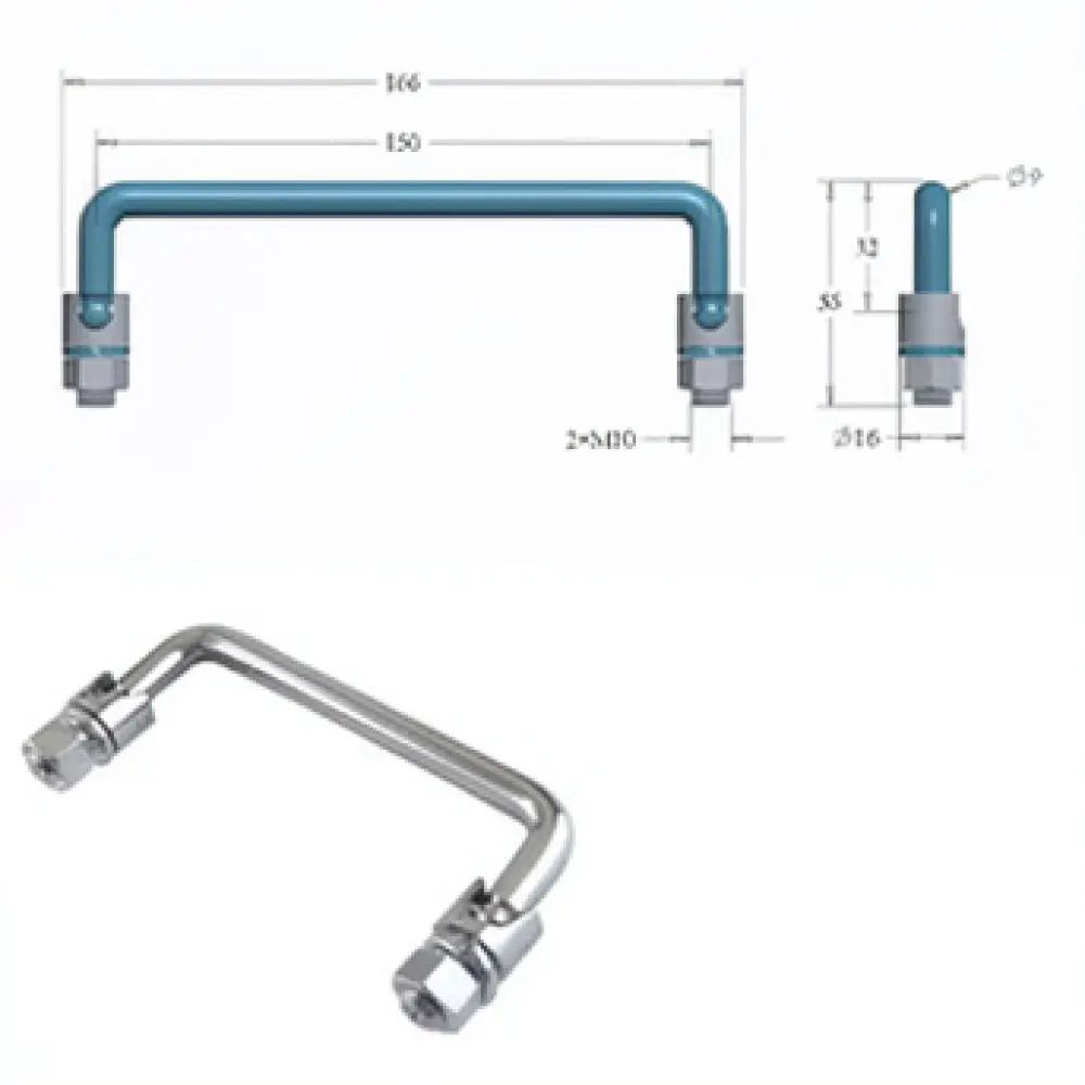 Premium Folding Handle For Toolbox Industrial Cabinet 304 Stainless Steel Flush Recessed Pull Hardware Supply