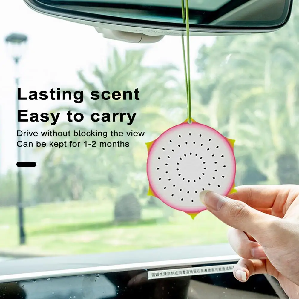 Refreshing Car Scent Car Fragrance Tablet 3d Auto Hanging Air Fresheners Variety Fruit Shape Car Aromatherapy Tablets Unique