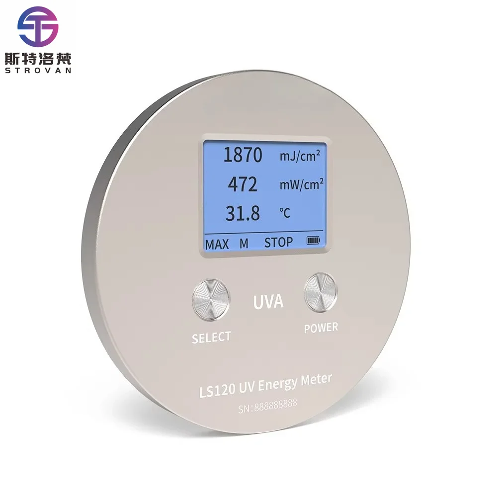 LS120 315nm to 400nm UV Energy Meter UVA Intensity Measurement Integrator Ultraviolet Curing Light Radiometer UV Power Puck