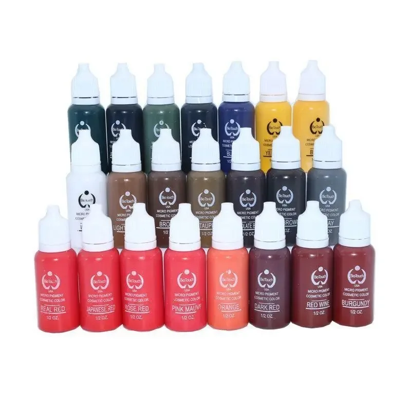 15ml Colors Tattoo Ink Set Permanent Makeup Eyebrow Lips Eye Line Tattoo Color Microblading Pigment for Tattoo Beginner Practice - Image 3