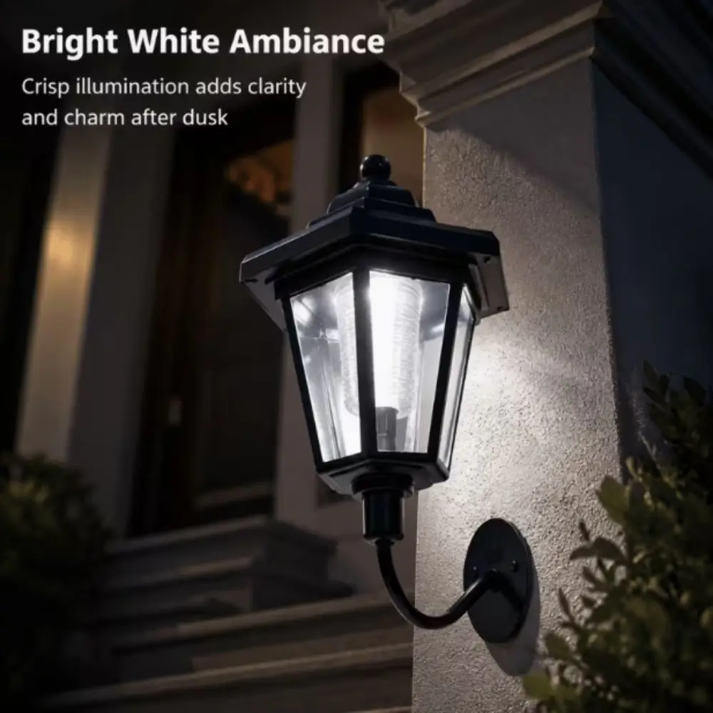 Waterproof Solar Wall Light IP65 Solar Energy Hexagonal Wall Light Hexagon Shape Decorative Design Wall Sconce Yard Light
