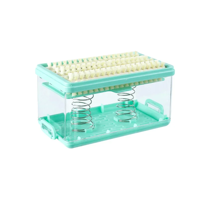 New Home Soap Drain Storage Box with Lid Plastic Hand Free Laundry Multi functional Brush Soap Bubble Box