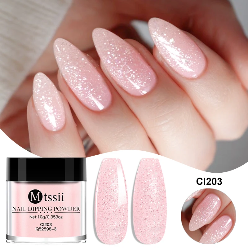 10g Nude Roze Nagel Dipping Powder Sprankelende Verloop Acrylpoeder Nagelglitter Stof Natuurlijk Droog Geen Lamp Uitharding Nodig Nagel Chrome