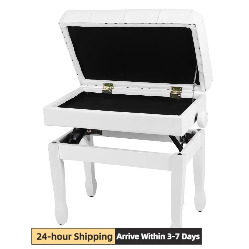 

Регулируемый по высоте стул для фортепиано с подставкой для книг, сиденье из искусственной кожи, дышащее, для дома/музыкальной комнаты/класса