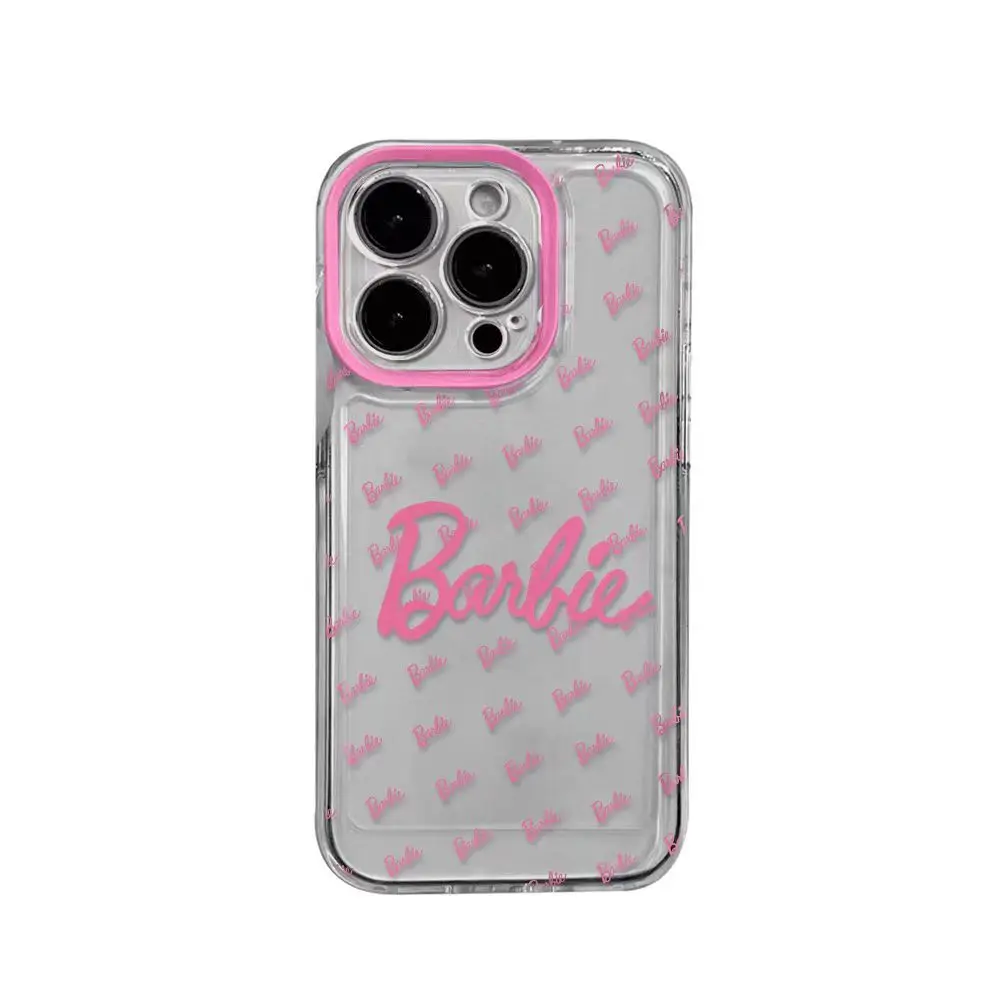 Barbie Princess Pink Typeface Screenful Phone Case For iPhone 16 15 14 13 12 11ProMax 7 8Plus XR XS MAX Y2K Girl Cute Back Cover