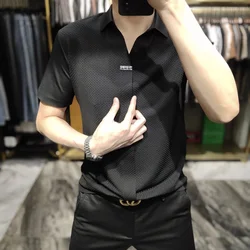 Men's Plus Size Loose Polo Shirts Summer New Solid Simplicity Short Sleeve All-match T Shirt Tops Casual Fashion Men Clothing
