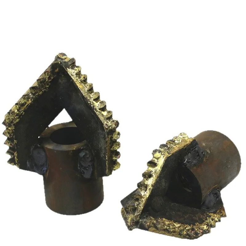1PC Three Wing Drill Bit For Small Water Well Drilling Rig In Soil Sand Mud Soft Stratum With Middle Octagonal Shank Connection