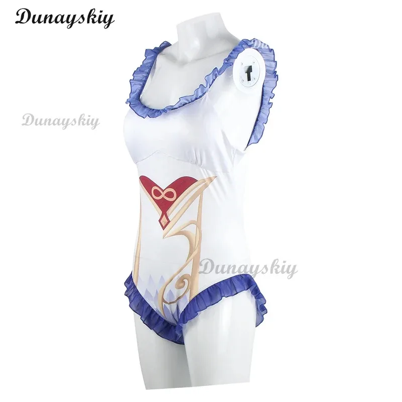 

asdh8@Ganyu Swimsuit Cosplay Game Genshin Impact Costume Wig Sexy Women Swimwear Gan Yu Summertime Dress Bathing Suit Full SetCO