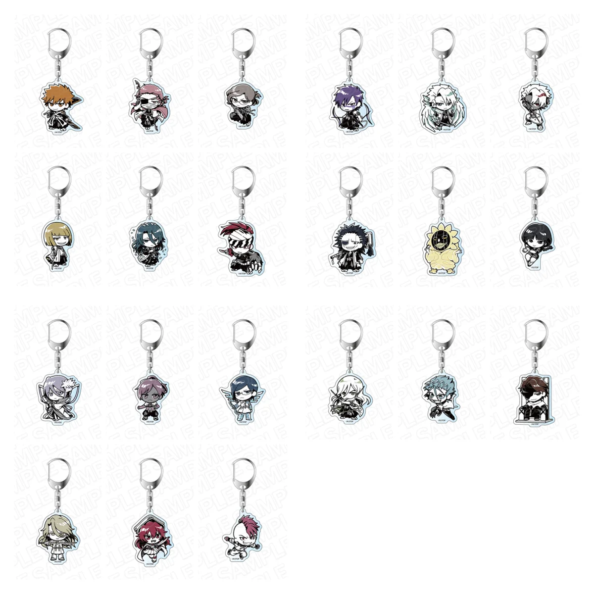 لعبة Aizen Sousuke Grimmjow Kuchiki Rukia Urahara Kisuke Kurosaki Ichigo المفاتيح دمية أنيمي الاكريليك كيرينغ قلادة للهدايا