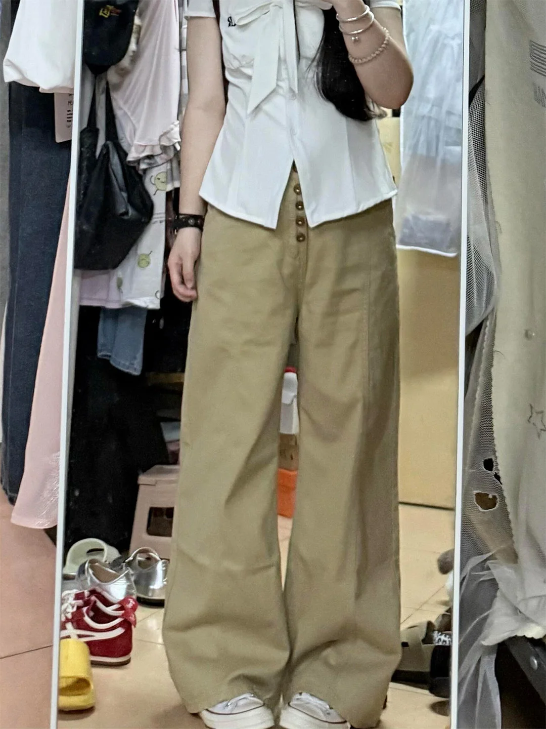 

Retro American High Waist Wide Leg Jeans Women's Summer New Slimming Loose Fit Denim Pants Casual Straight Cut Trousers