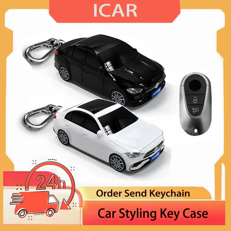 For Benz C Class Car Models for S Class W206 W223 S350 C260 C300 S400 S450 S500 2022 2024 Smart Key Cover Case Holder Keychain