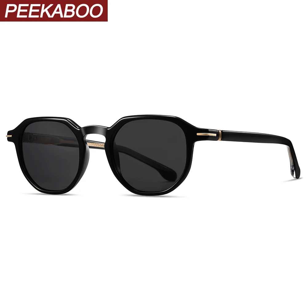 

Peekaboo солнцезащитные очки в стиле ретро для вождения uv400, зеленые, черные, серые мужские поляризационные солнцезащитные очки TR90 или мужские подарочные ацетатные летние стили 2026