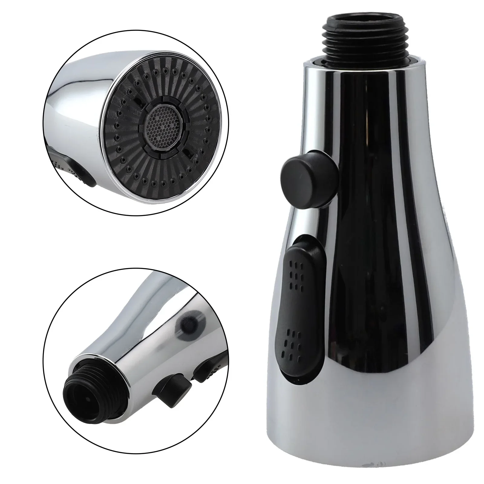 Ausziehbare Wasserhahn-Sprühdüse für die Küche, 3 Modi, ABS, wassersparend, für Badezimmer, Waschbecken, Waschbecken, Dusche, Sprühkopf für 1/2 Zoll Anschluss – Detail 11