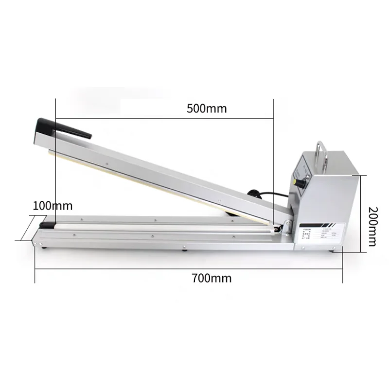 Zgrzewarka impulsowa folia plastikowa torby foliowe rozmiar maszyna uszczelniająca impulsowego 500mm 600mm