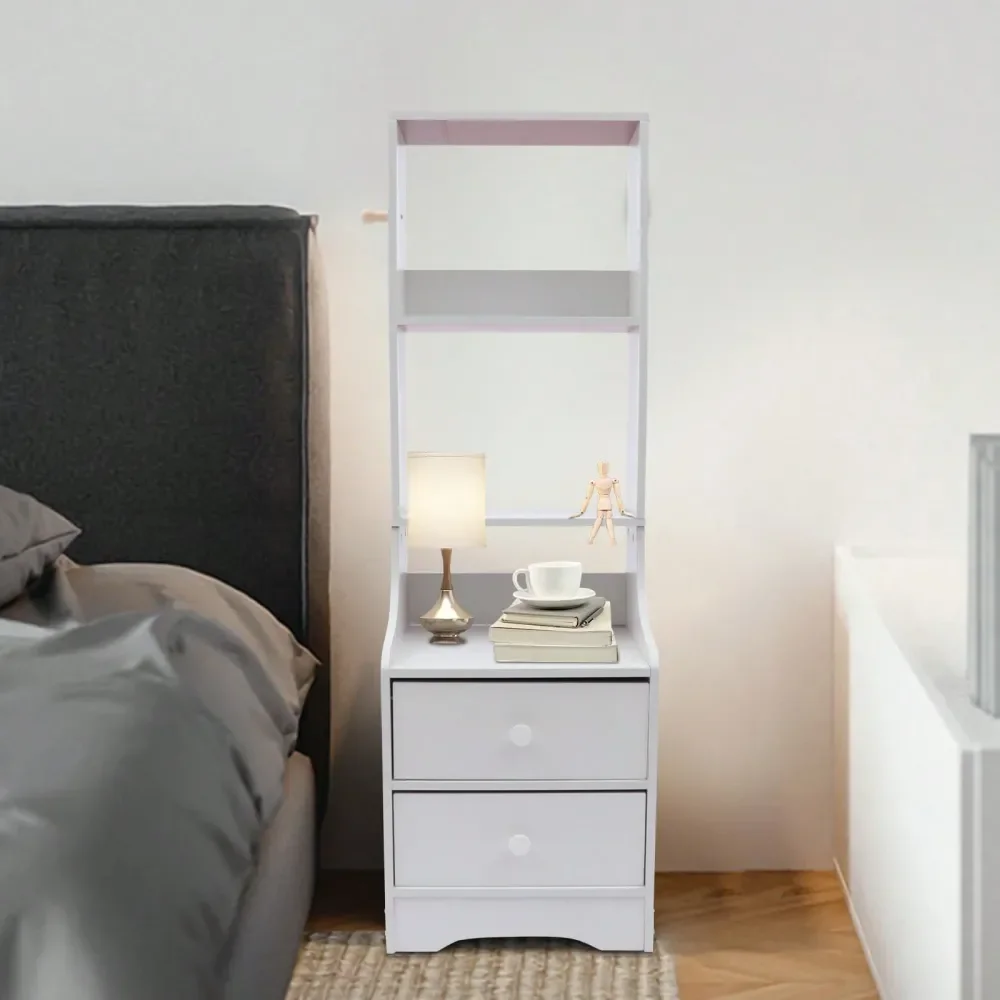 

Nightstand With 2 Drawers, Tall Bed End Table Bedside Table For Bedroom Living Room, Bed Side Table Night Stand With Storage Sh