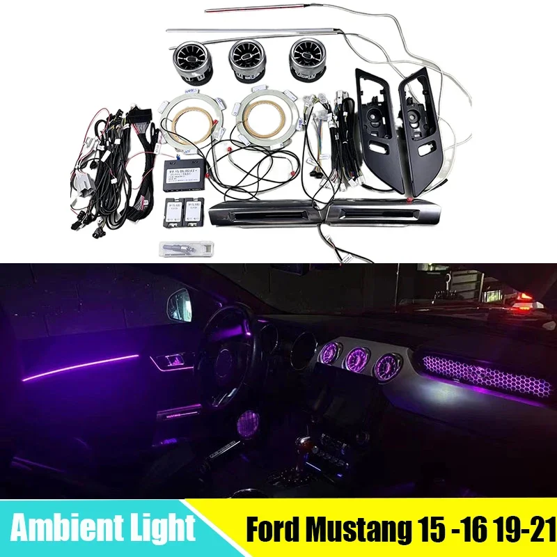 

LED Ambient Light for Ford Mustang 2015-2021 LED Color Shift Interior Lighting Decorate Atmosphere Lamp Replacement