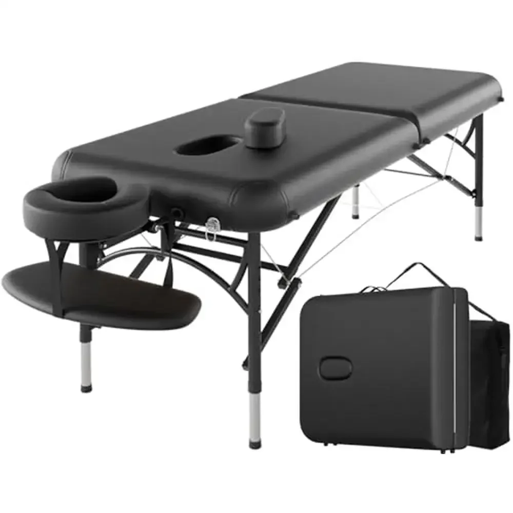 Portable Lightweight Massage Table with Adjustable Height and Carry Bag