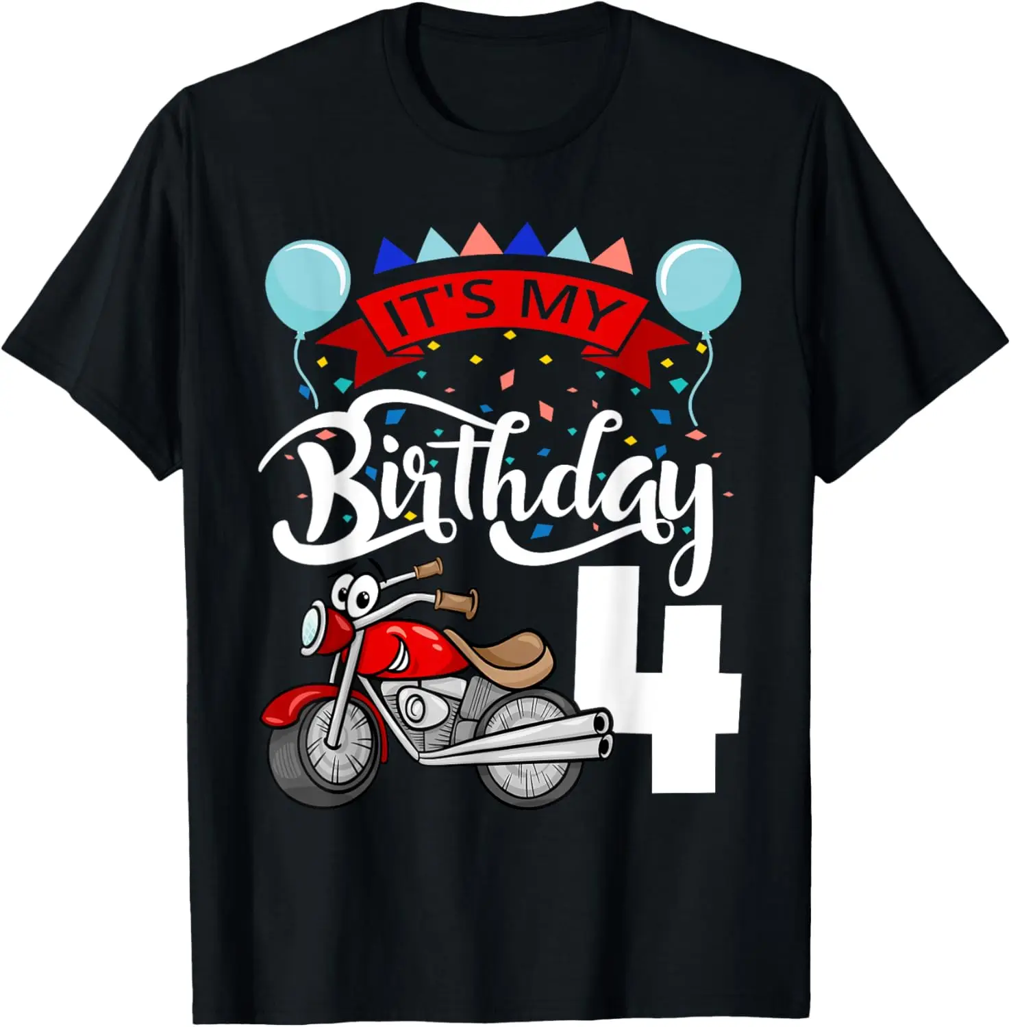 

Футболка на 4-х тематических мотоциклетных день рождения It's My Birthday Party