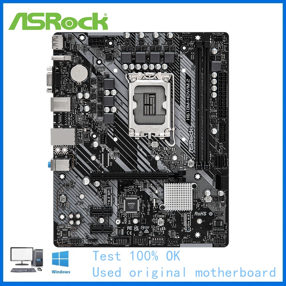 

12th Gen H610 Motherboard Used For ASRock H610M-HDV/M.2 Motherboard Socket LGA1700 DDR4 Desktop Mainboard