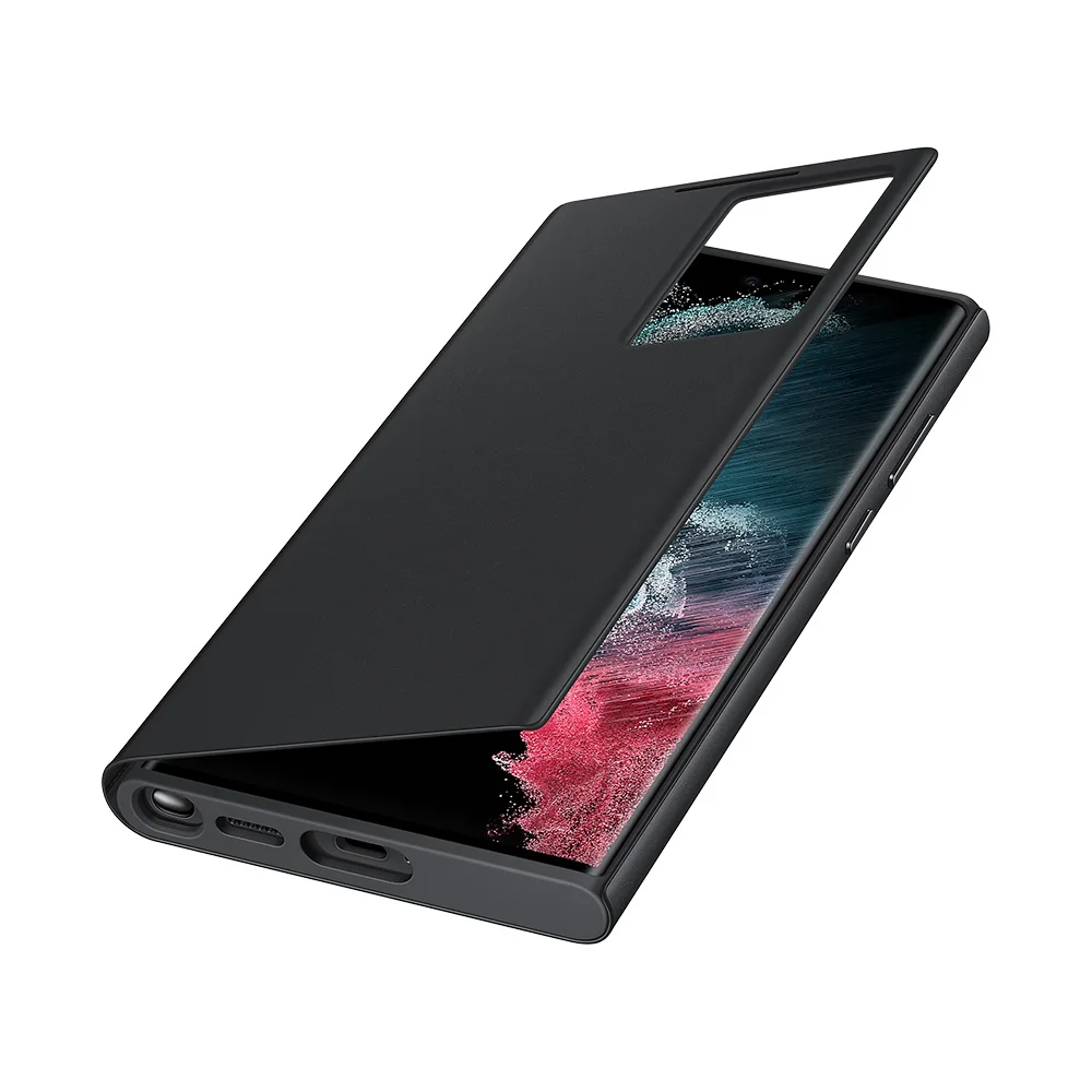 Original Smart Leather Case For Samsung Galaxy S22 Ultra S22Ultra Flip Cover Soft Touch Full Protective Phone Shockproof Shell