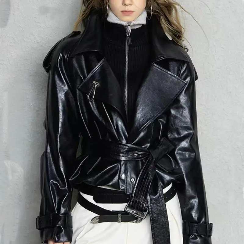 Cappotto Or in vita con cintura lunga Sve Ele Color 2025 Autunno New Faion Giacca a vento versatile Jaet Commute Sle