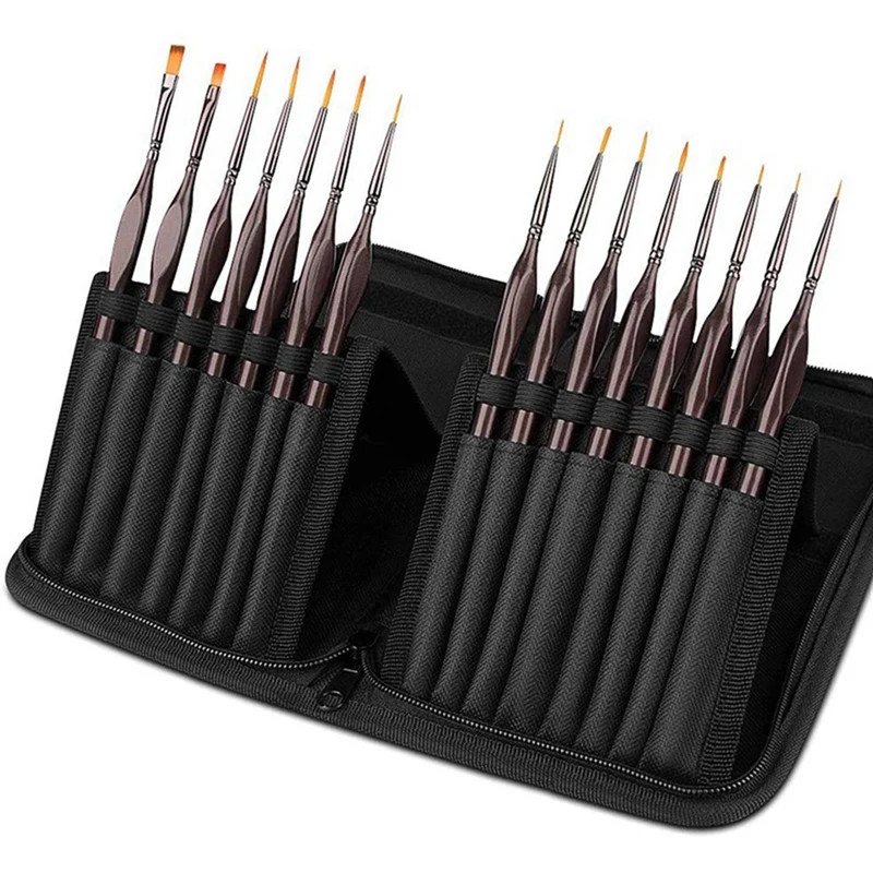 

Detail Paint Brush Set,30Pcs Miniature Painting Brushes Kit,Professional Mini Fine Paint Brushes Set