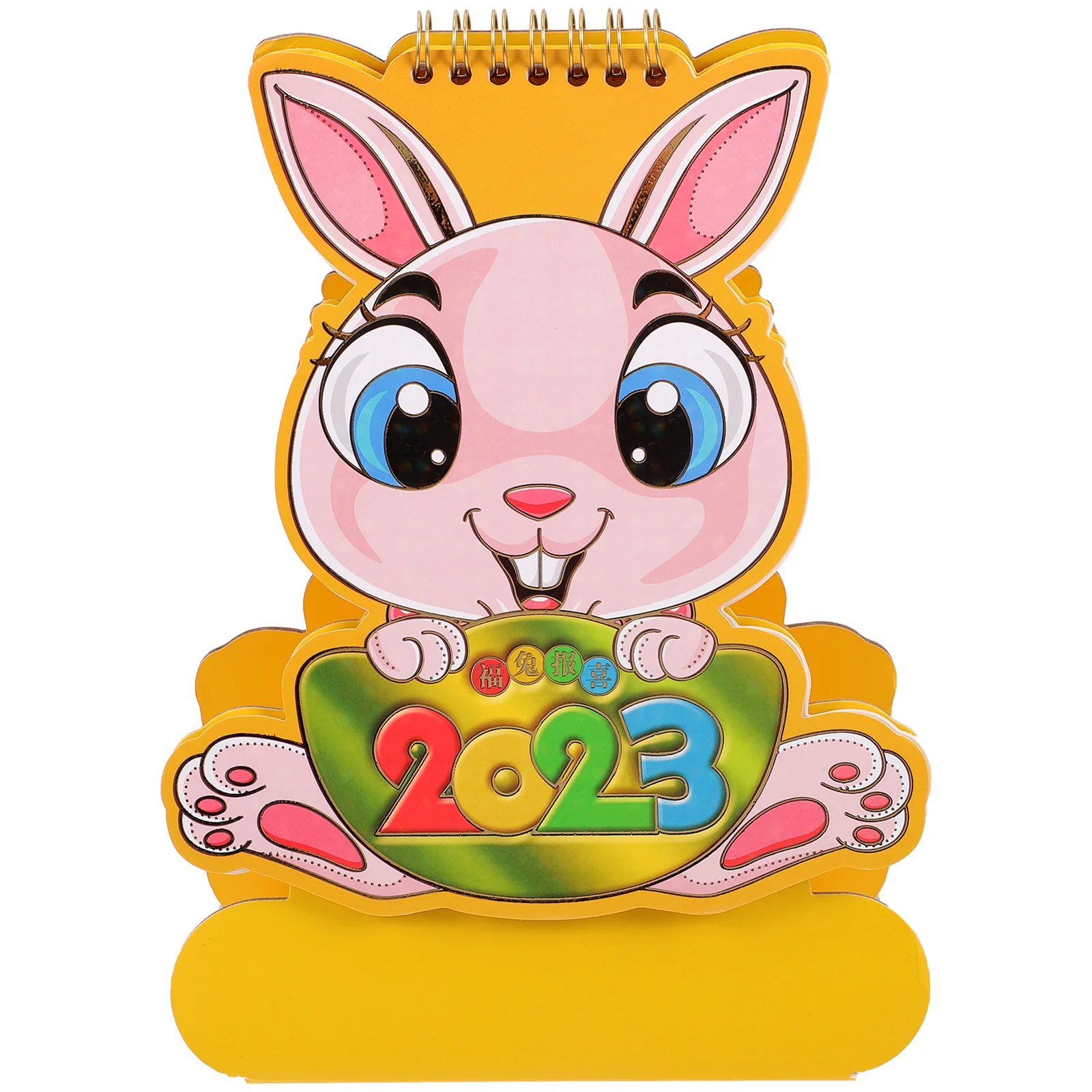 Desk Calendar Calendars 2023 Decor Monthly Standing Simple Planner Rabbit Year Tabletop Desktop