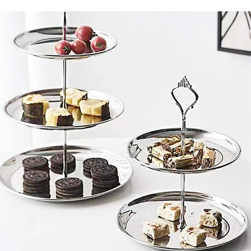 

Многослойный металлический поднос для хранения тарелок для торта, фруктов, свадебной вечеринки, десерта, современные бытовые инструменты