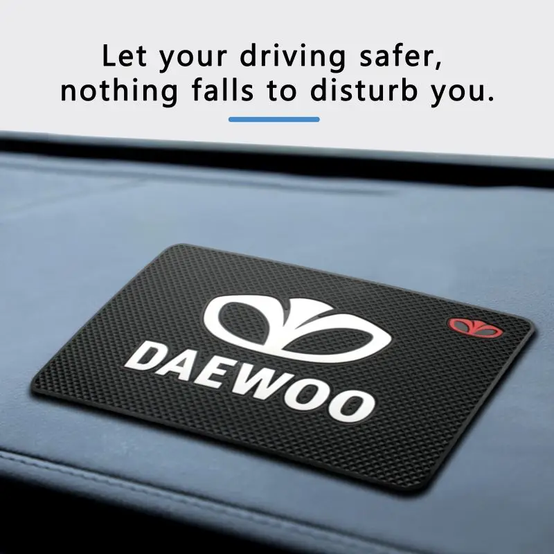 Alfombrilla antideslizante para coche, accesorios de silicona antideslizantes para salpicadero interior, para Daewoo Espero Lacetti Lanos Lublin Matiz Nexia tesla