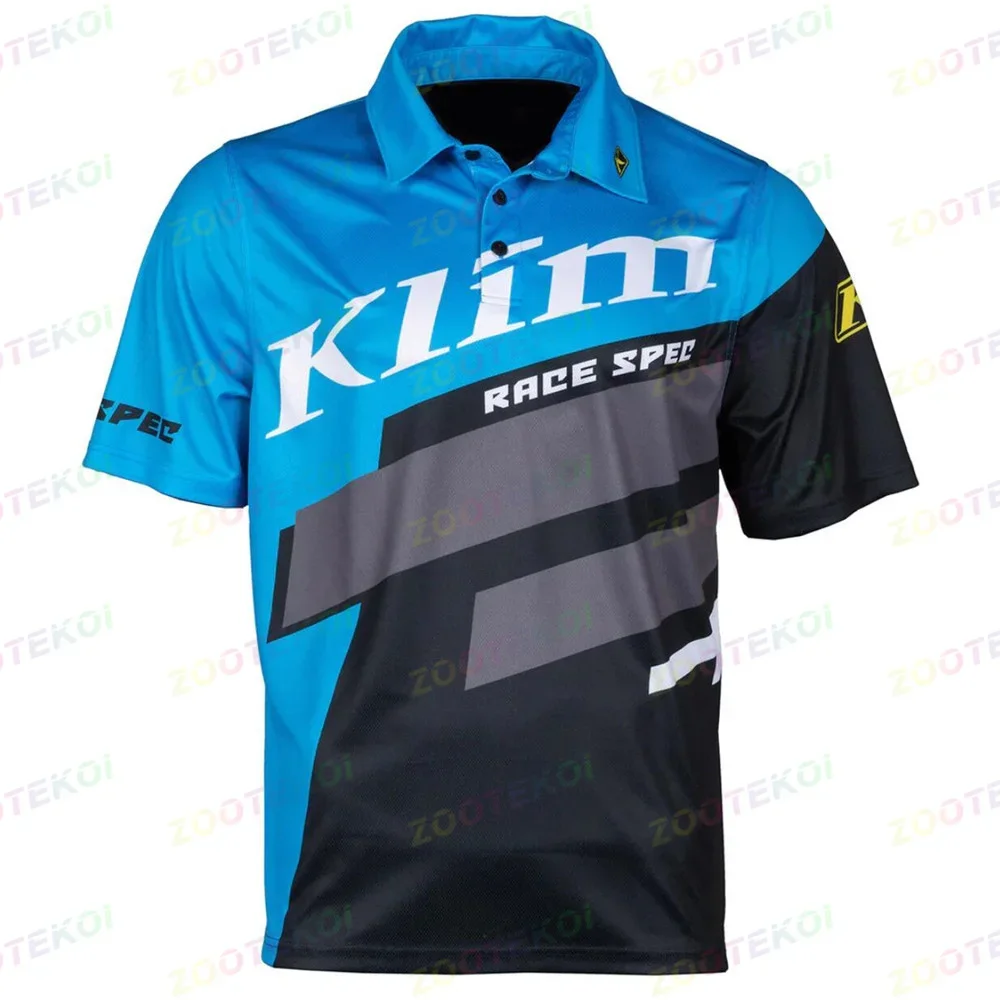 2023 New Men's KLIM RACE SPEC F1 Racing Motorcycle Short Sleeve Polo Shirt Fast Dry And Breathable Cycing Jersey T -shirt 03