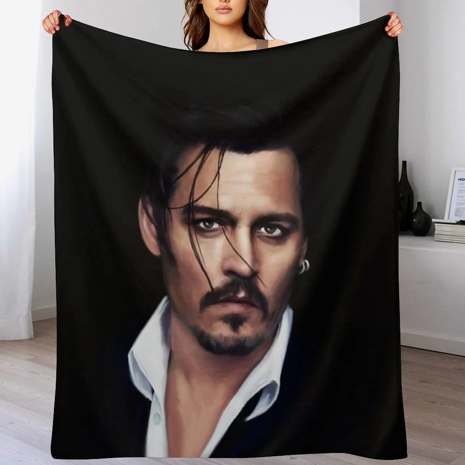 

Johnny Depp Throw Blanket Warm Cozy Throw Blanket for Living Room Couch
