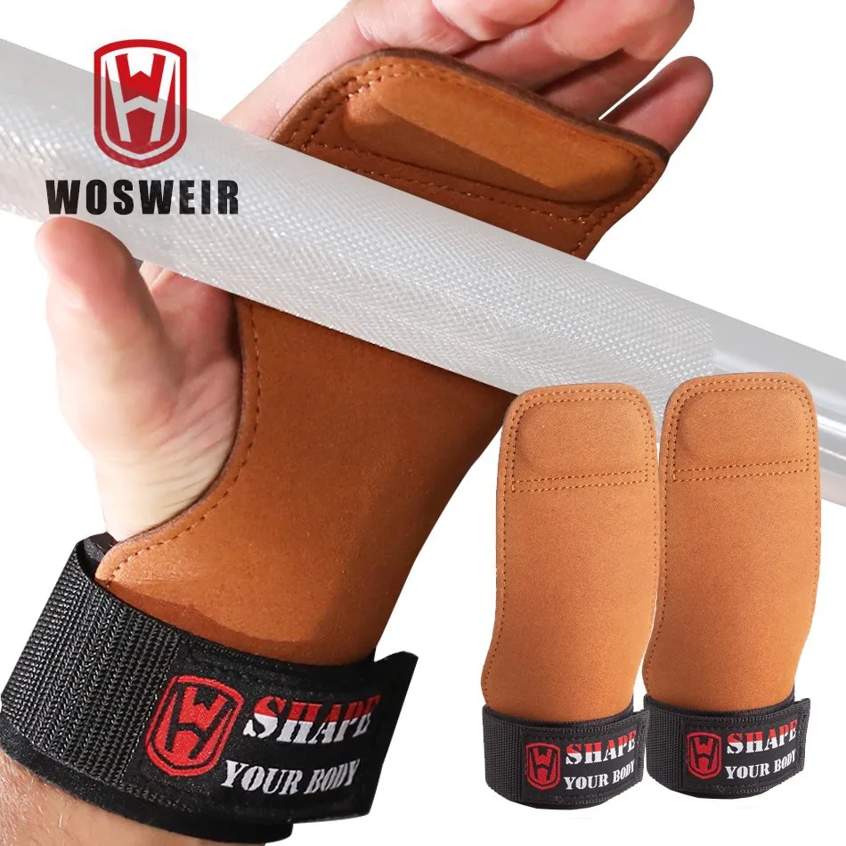 WOSWEIR Gym Horizontal Bar Gloves for Weight Lifting Fitness Bodybuilding Training Sports Crossfit  Workout Palm Protector