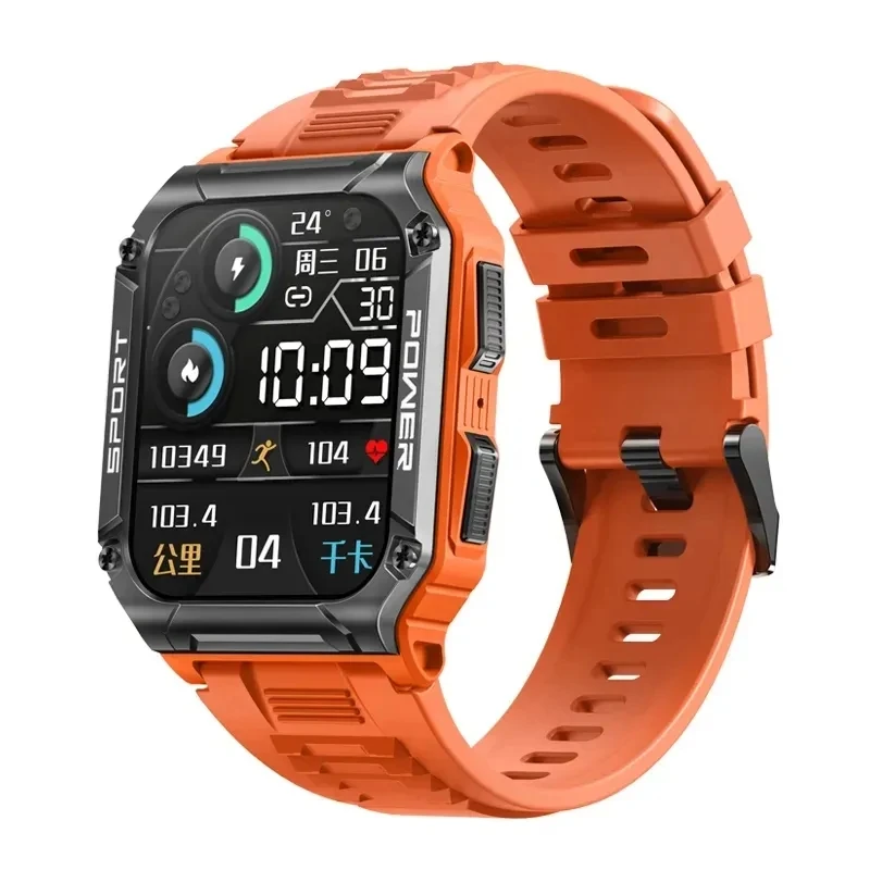 TJXL-NX6 Smart Watch 1.95 Inch Full Touch Screen Waterproof IP68 BT Calling Sports Smart Watch