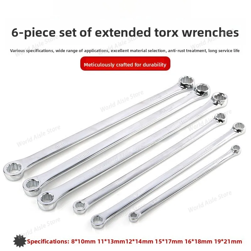 

Удлиненный хромованадиевый стальной многофункциональный ключ специальной формы с двойной головкой для авиационного и авторемонта