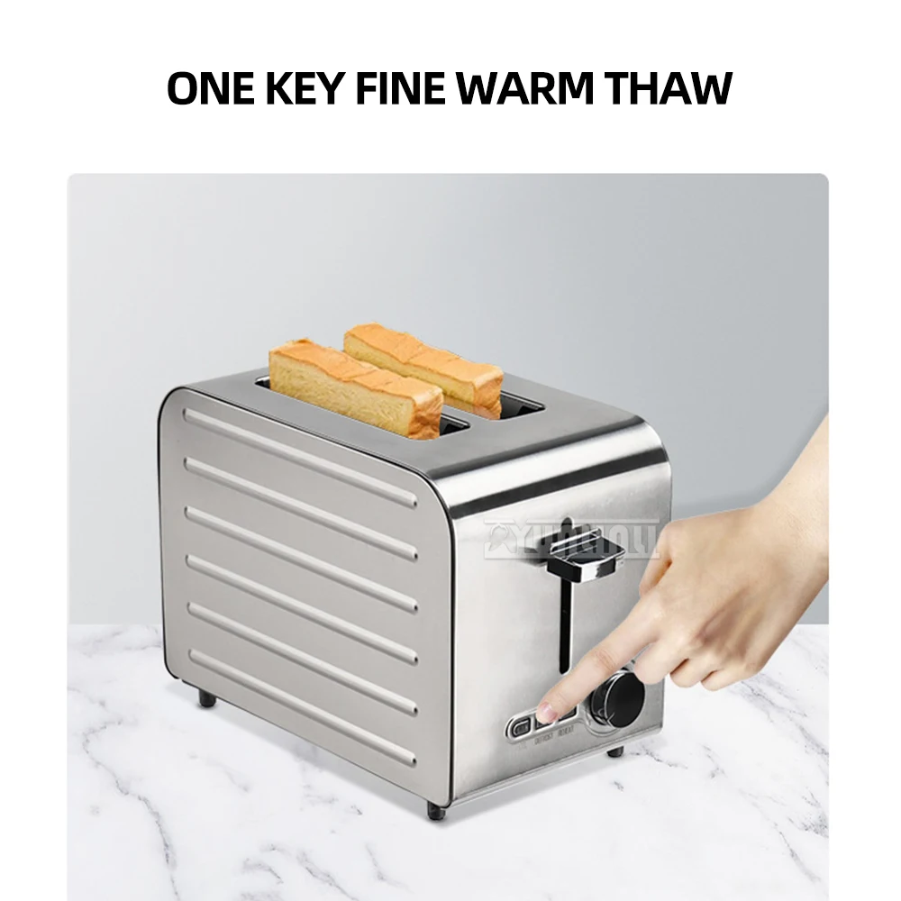 Stainless Steel Automatic Electric Toaster 4 Slices Slot Toast Baking Oven Breakfast Maker