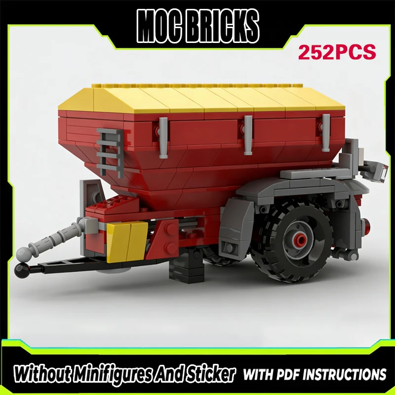

City Car Model MOC Building Bricks Trailed Fertiliser Spreader Modular Technology Gifts Holiday Assemble Children Toys Suit