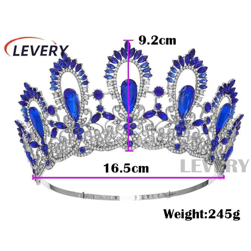 Levery 2024 New Adjustable Pageant  Crown Wedding Girls Birthday Party Elegant Crowns Hair Accessories