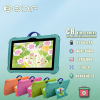 BDF Christmas Children's Learning Machine C8-7 inch 4-core 4GB RAM 64GB ROM Android 13 1280 * 800 resolution Christmas gift