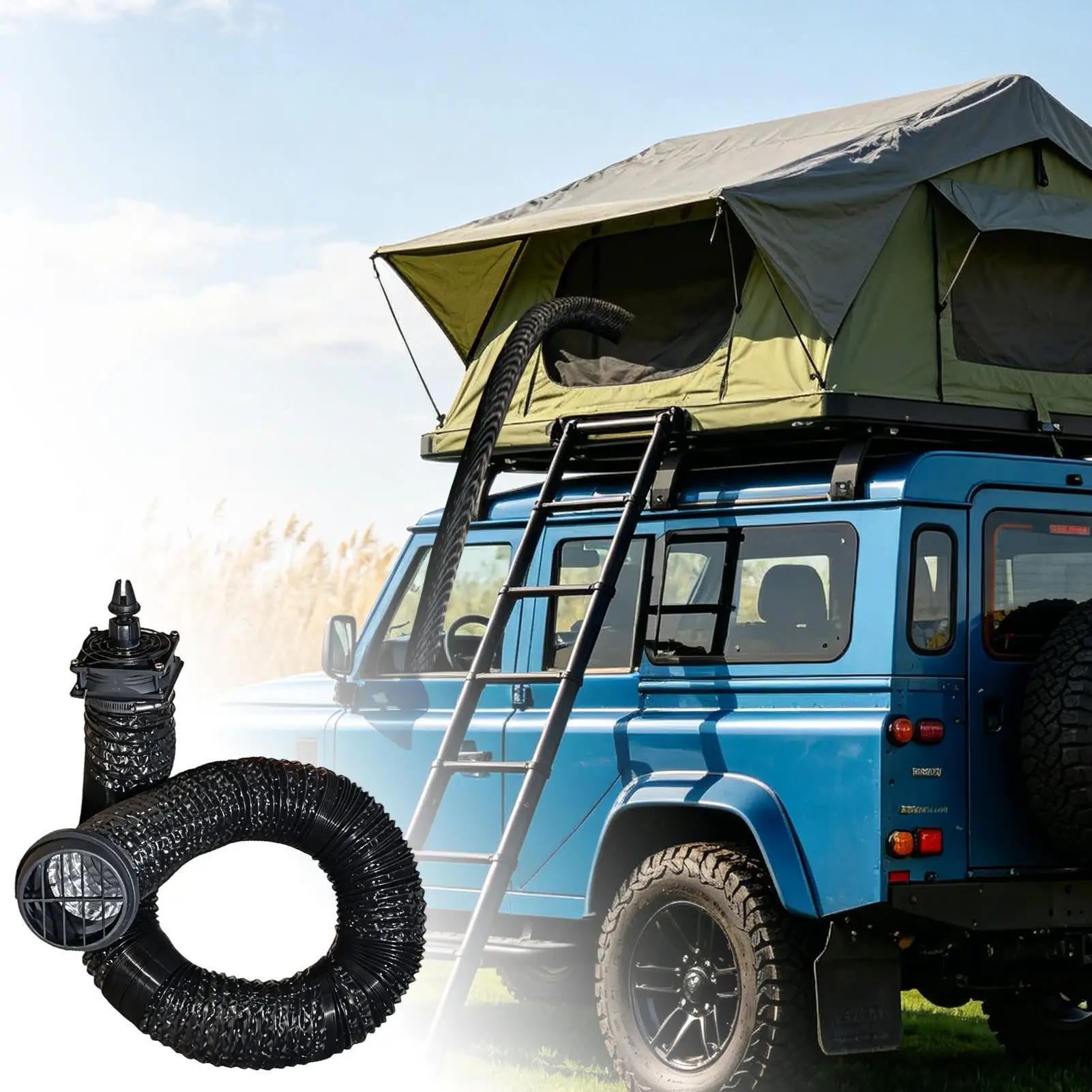 3/6m Car Air Vent Extender Foldable Hose Adapter Car Air Conditioner Extender Air Duct Exhaust Pipe for RV SUV Truck