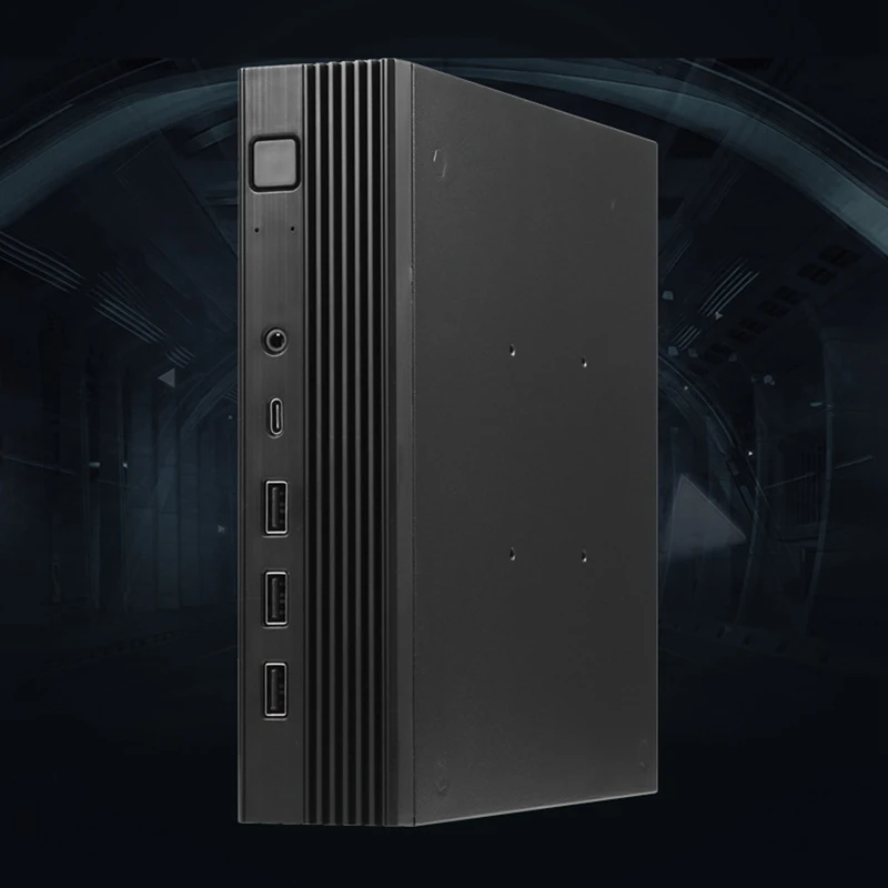 TX06 Desktop Mini ITX Chassis Mini Game Computer Chassis HTPC Chassis con Base telescopica