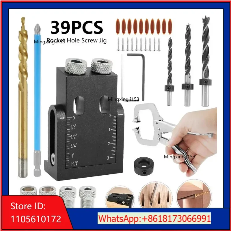 New black 15 degree angle woodworking diagonal hole fixer punching locator wooden board connection installation tool