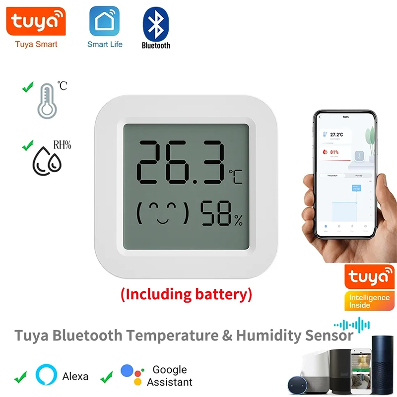 Tuya New WiFi Temperature Humidity Sensor Smart Life Backlight Hygrometer Thermometer Sensor Support Alexa Google Home Assistant